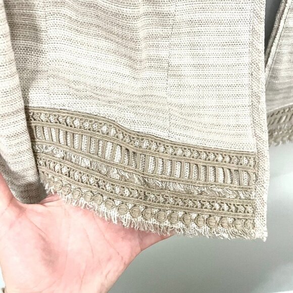 NWT White House Black Market Neutral Tweed Suit Jacket in Size 14 570203071 - Picture 5 of 10